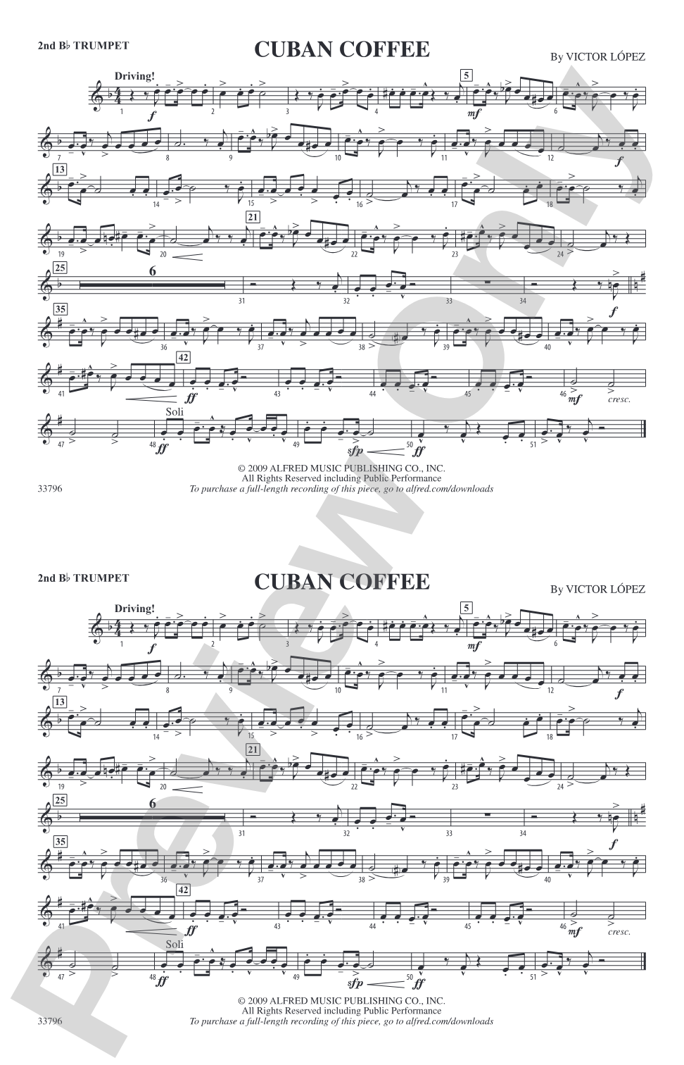 Cuban Coffee: 2nd B-flat Trumpet