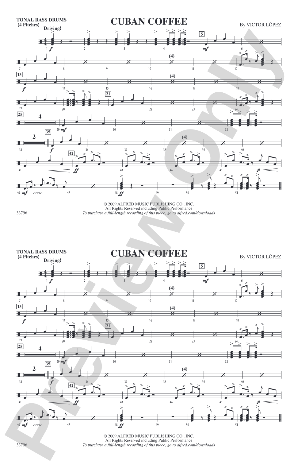 Cuban Coffee: Tonal Bass Drum