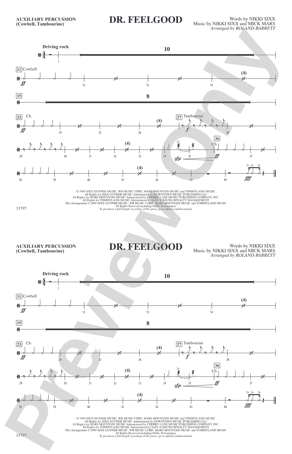 Dr. Feelgood: Auxiliary Percussion