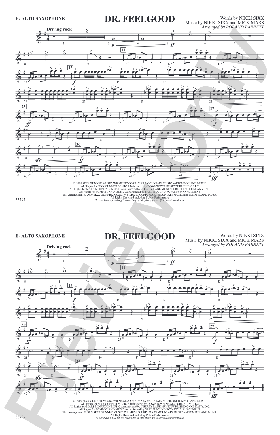 Dr. Feelgood: E-flat Alto Saxophone