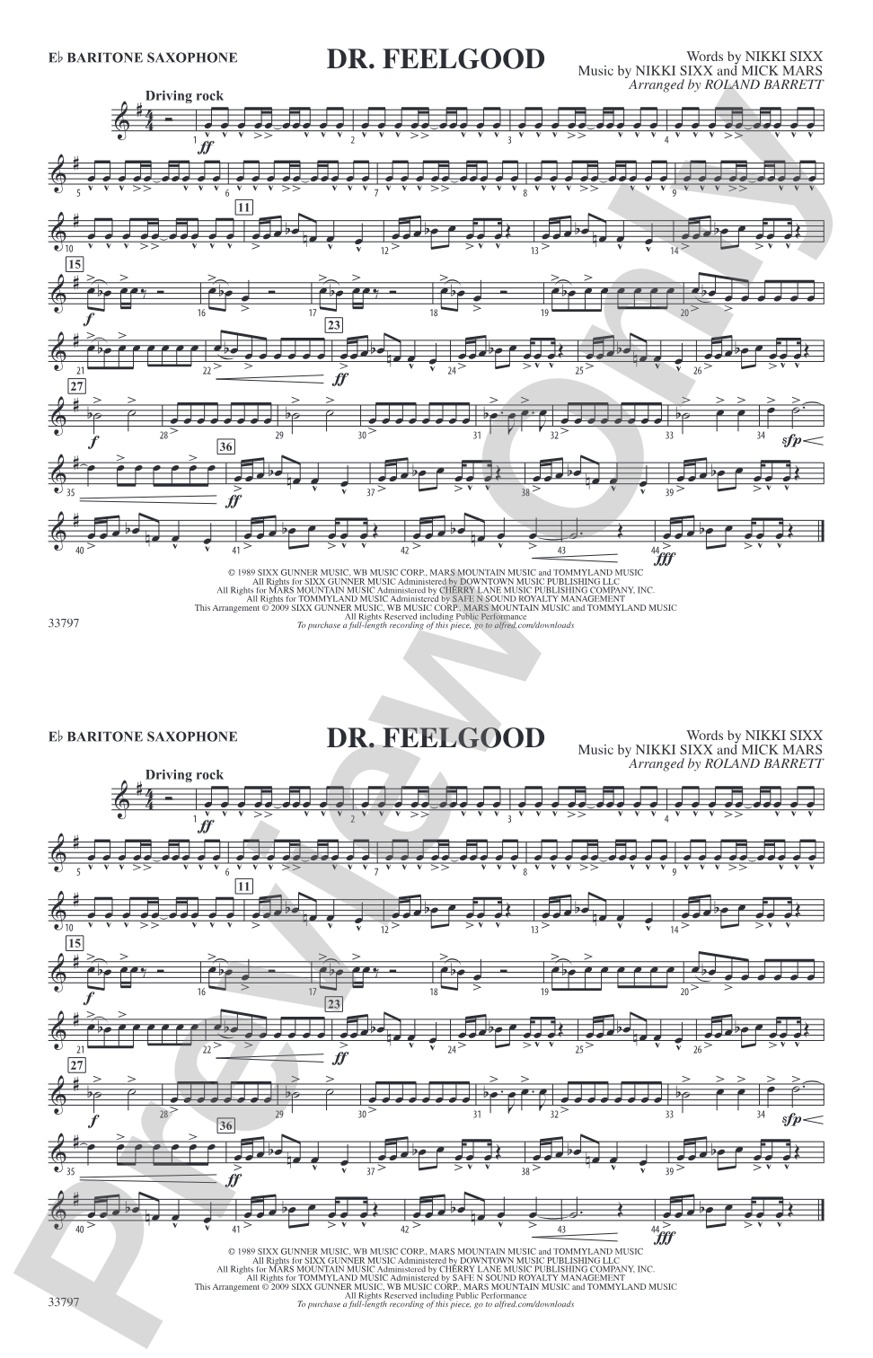 Dr. Feelgood: E-flat Baritone Saxophone