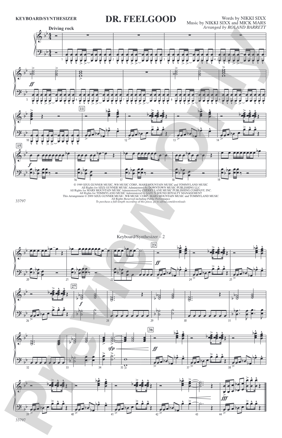 Dr. Feelgood: Keyboard/Synthesizer