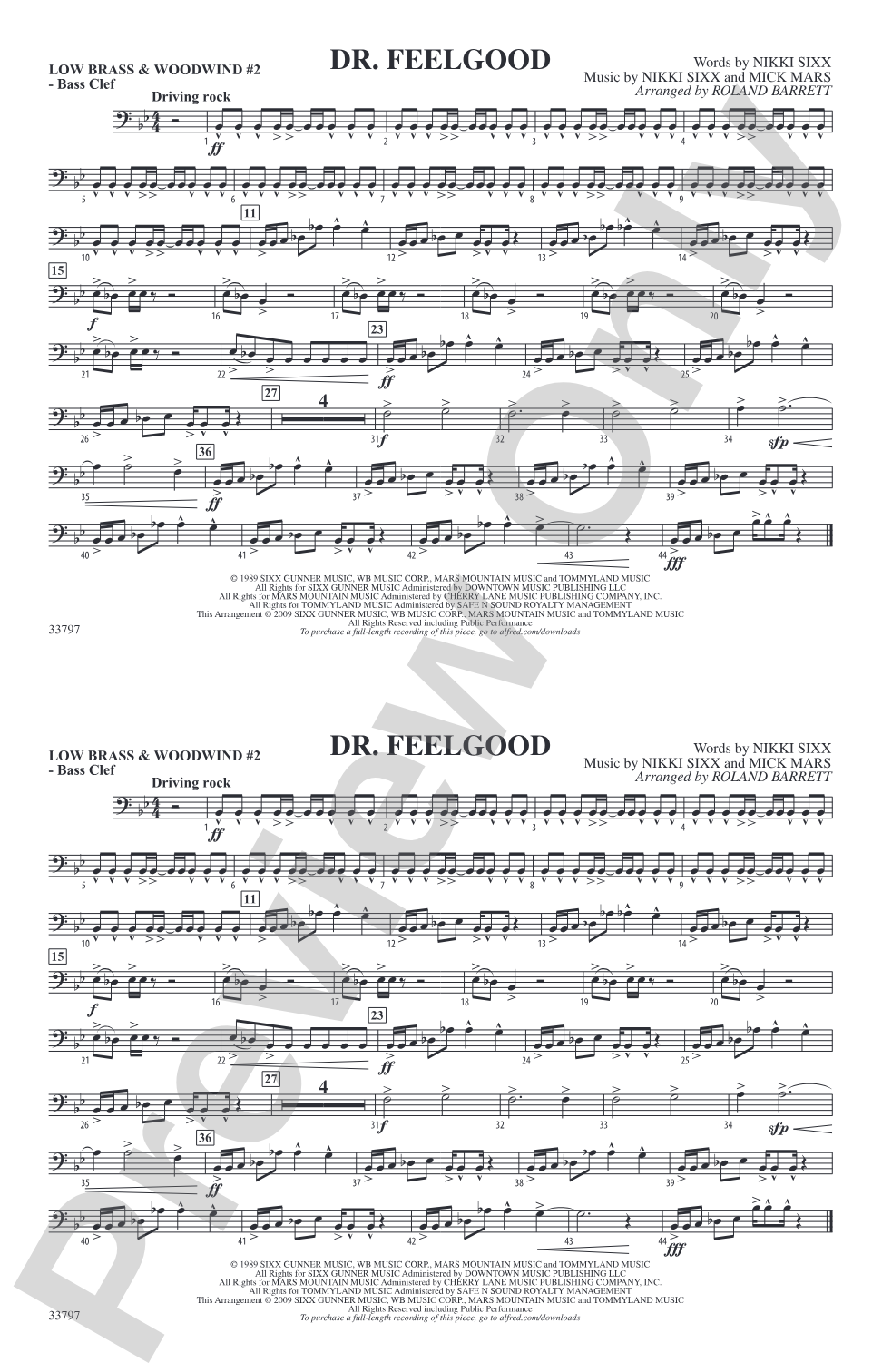 Dr. Feelgood: Low Brass & Woodwinds #2 - Bass Clef