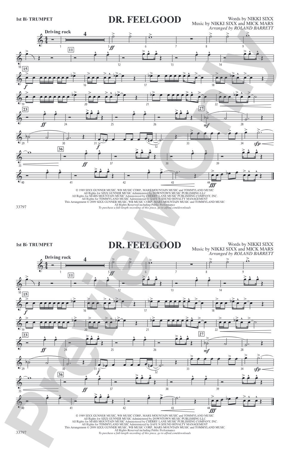 Dr. Feelgood: 1st B-flat Trumpet