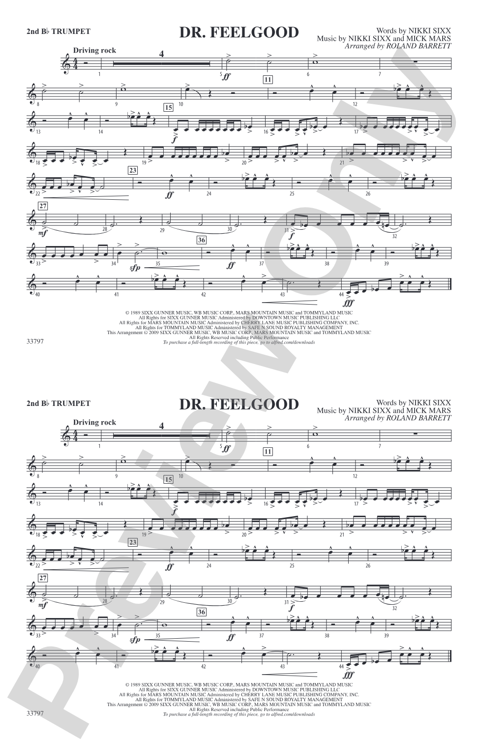Dr. Feelgood: 2nd B-flat Trumpet