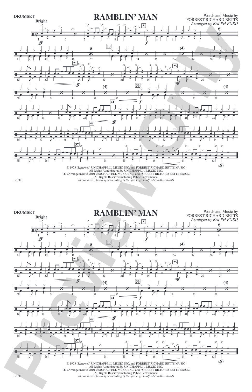 Ramblin' Man: Drumset