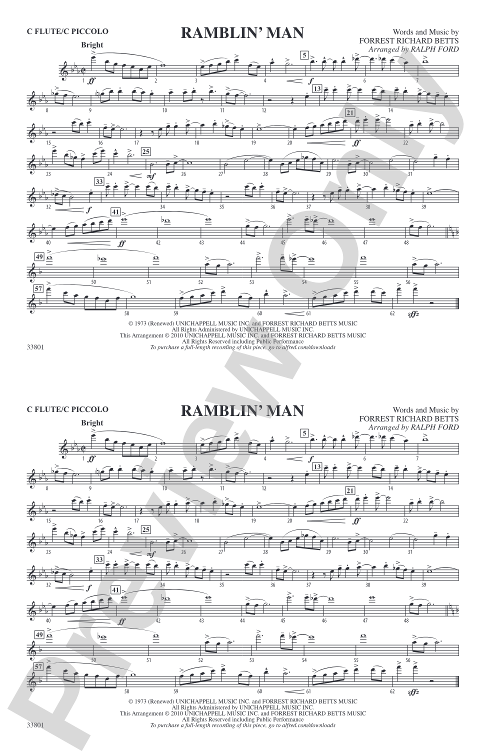 Ramblin' Man: Flute