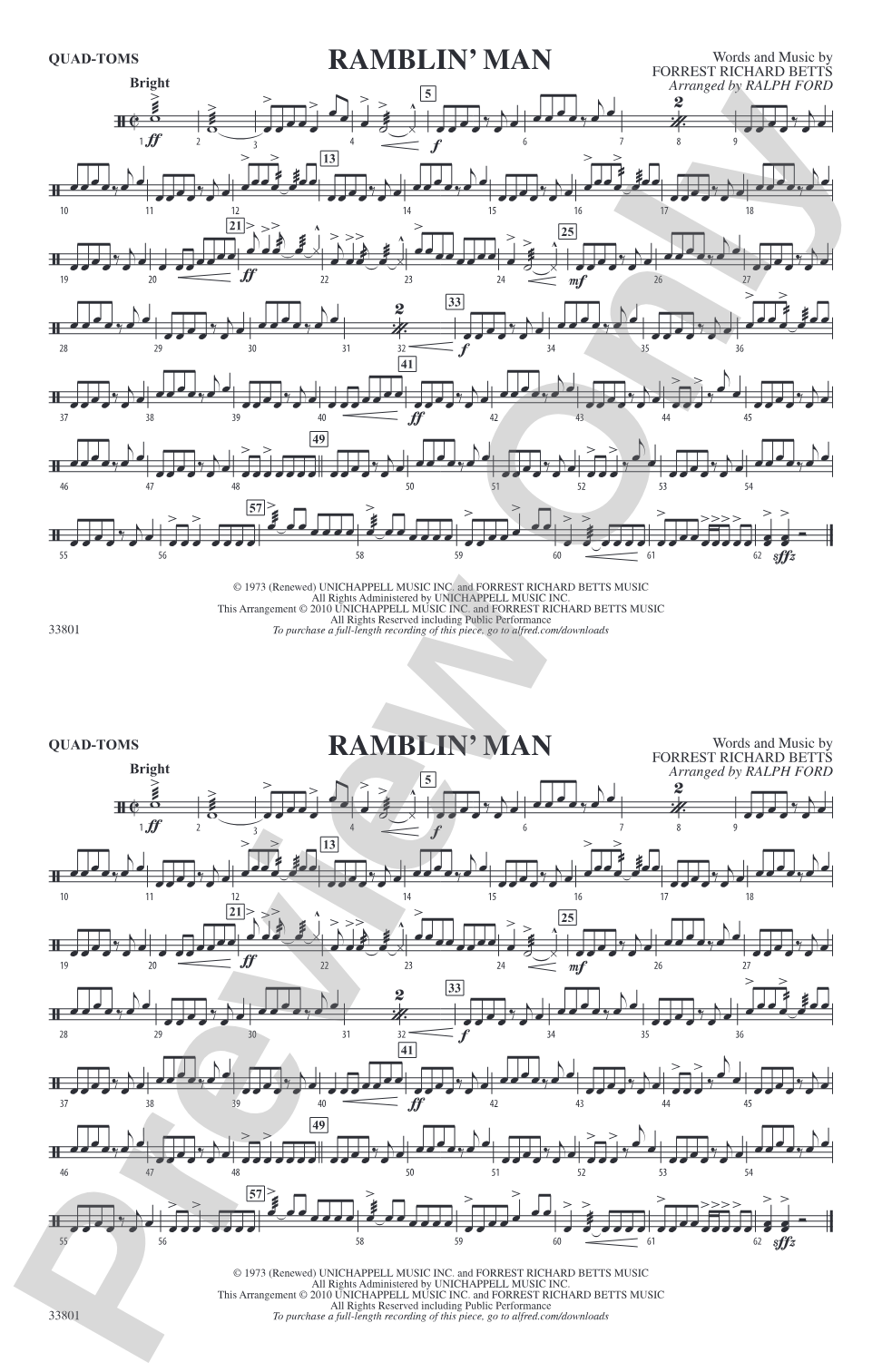 Ramblin' Man: Quad-Toms