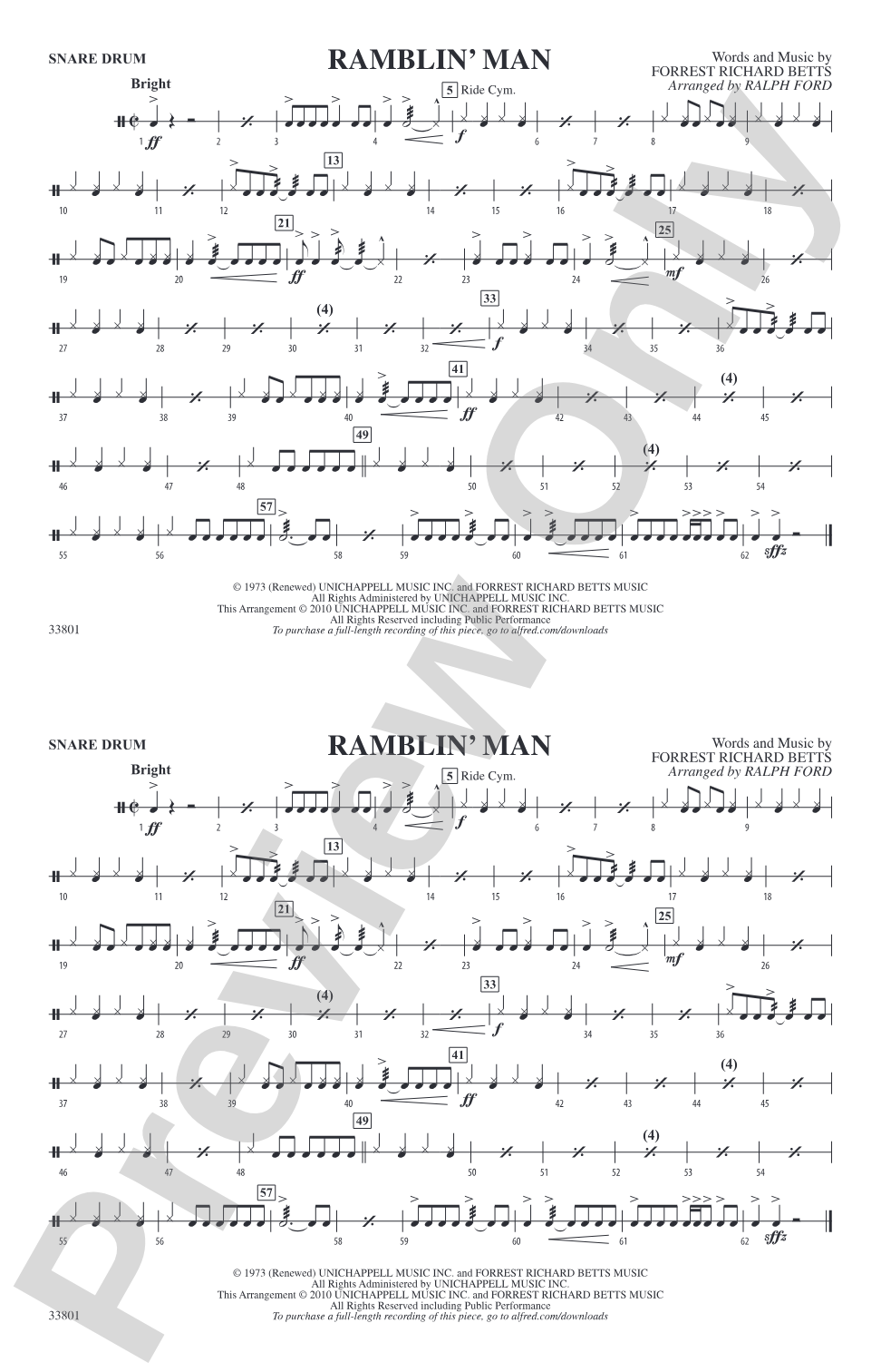 Ramblin' Man: Snare Drum