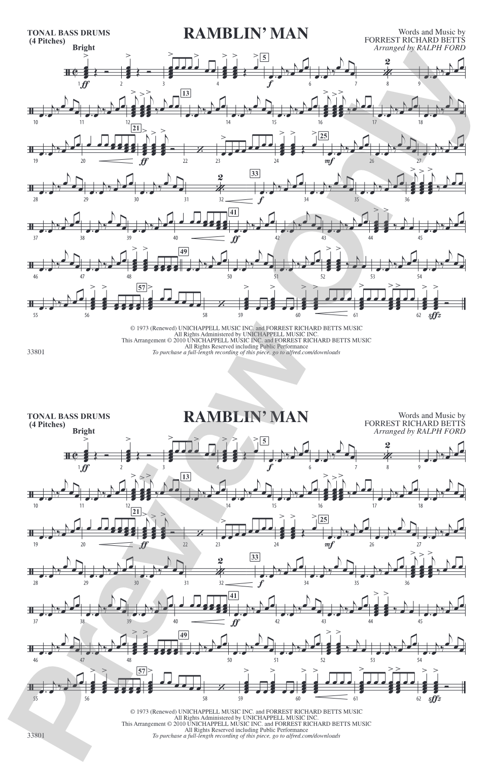 Ramblin' Man: Tonal Bass Drum