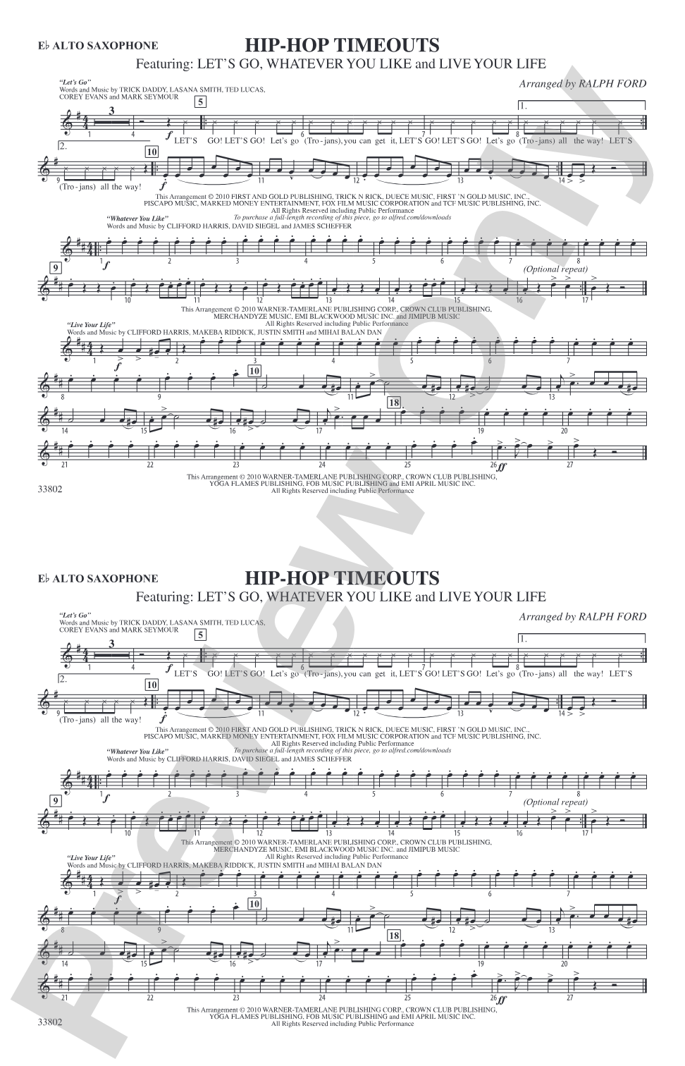Hip-Hop Timeouts: E-flat Alto Saxophone