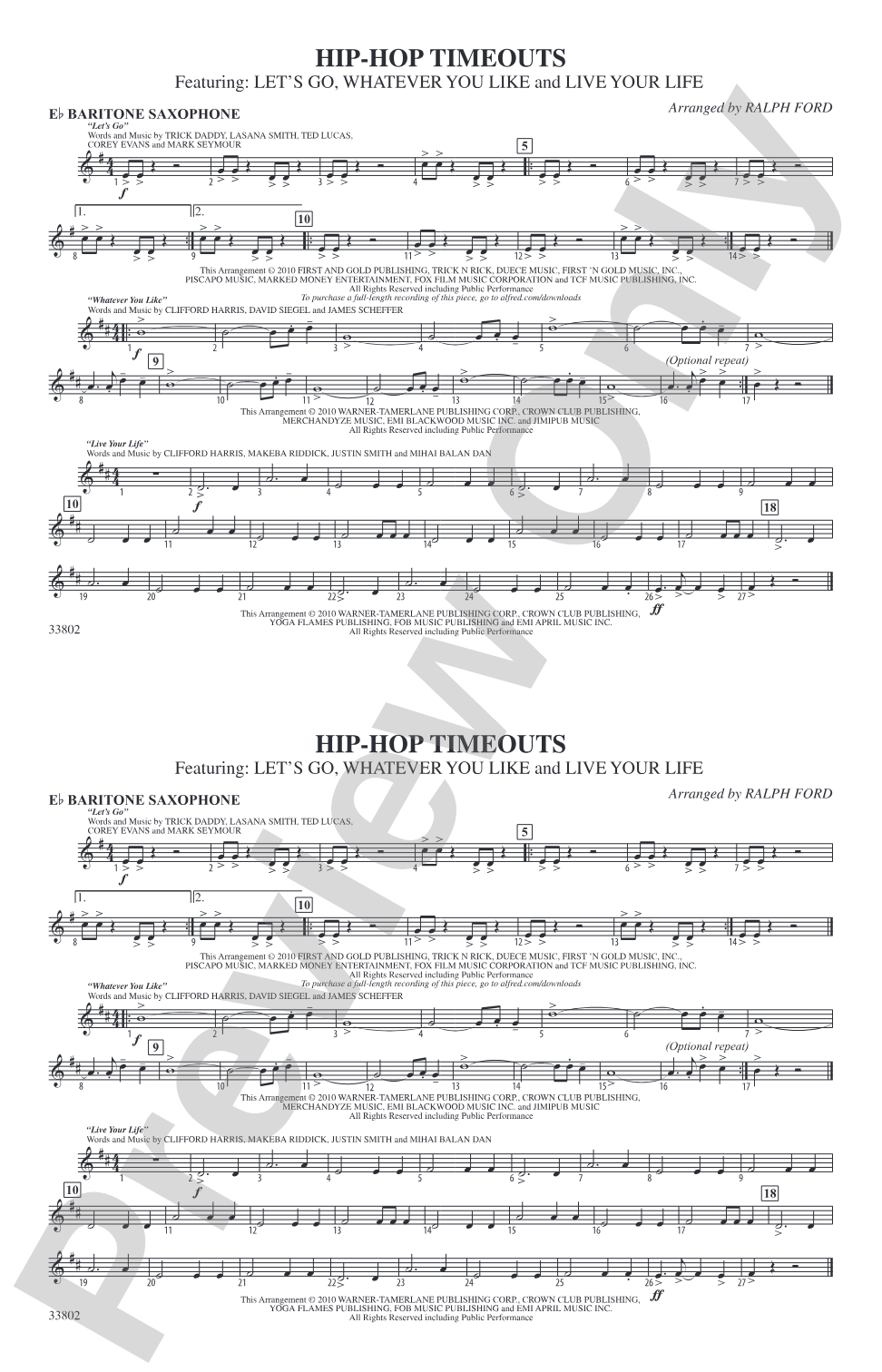Hip-Hop Timeouts: E-flat Baritone Saxophone