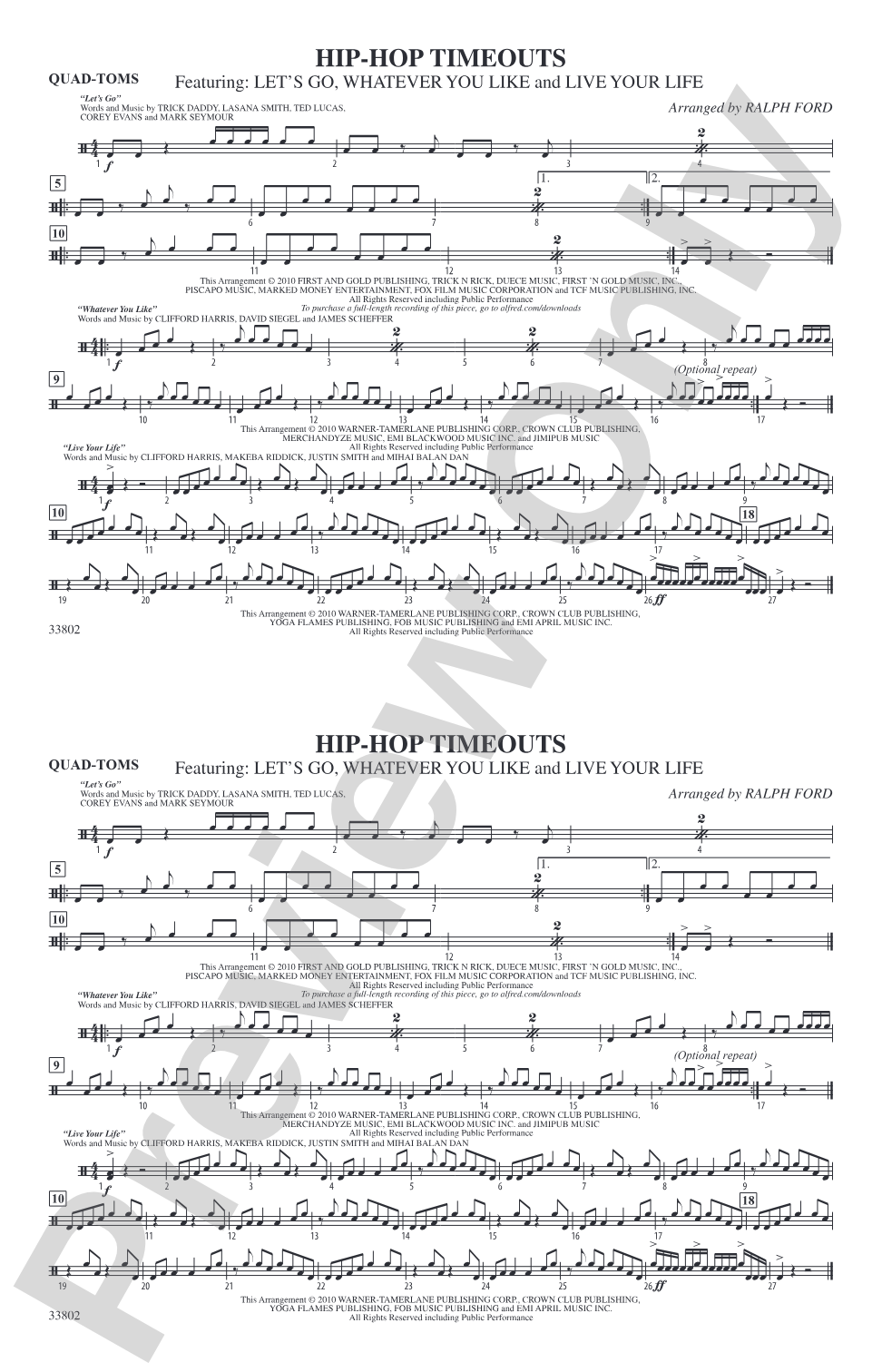 Hip-Hop Timeouts: Quad-Toms
