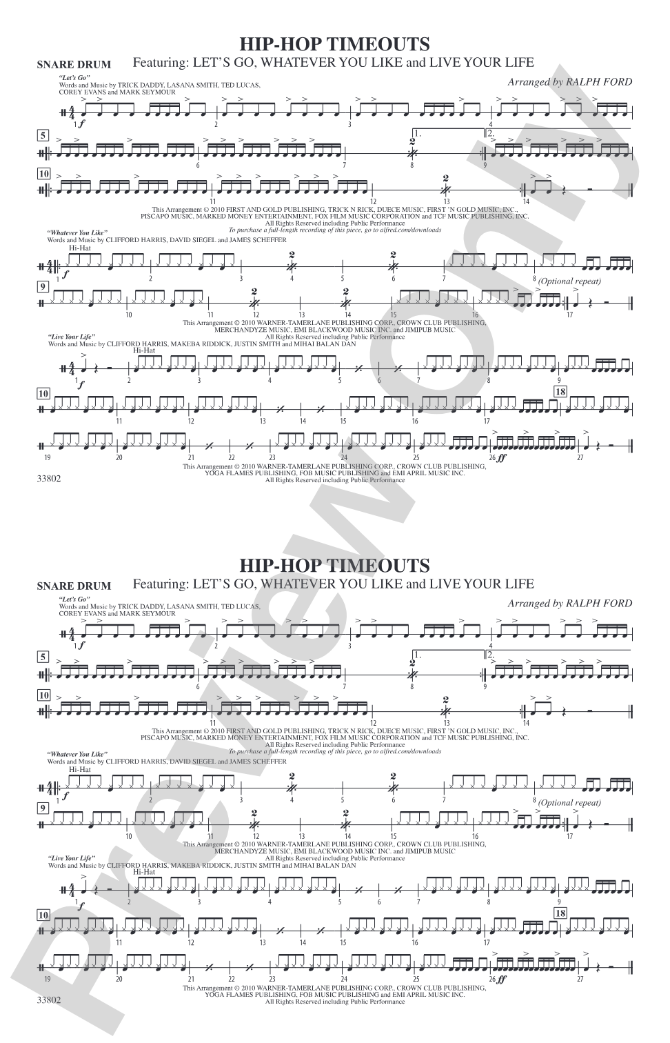 Hip-Hop Timeouts: Snare Drum