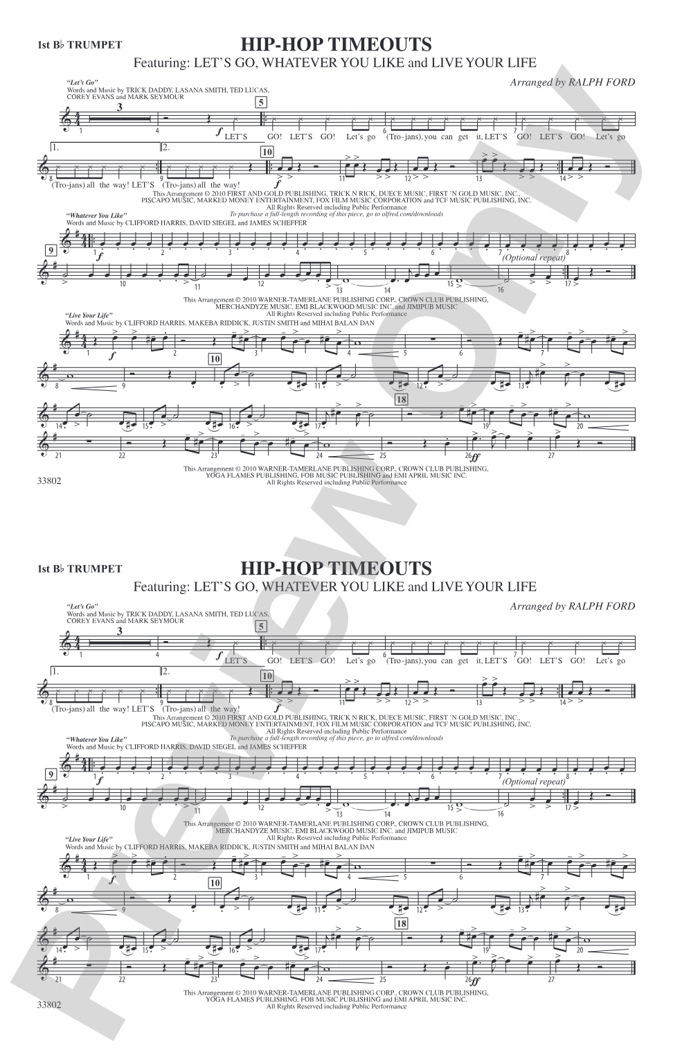 Hip-Hop Timeouts: 1st B-flat Trumpet