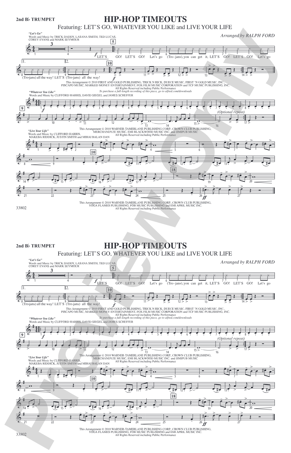 Hip-Hop Timeouts: 2nd B-flat Trumpet