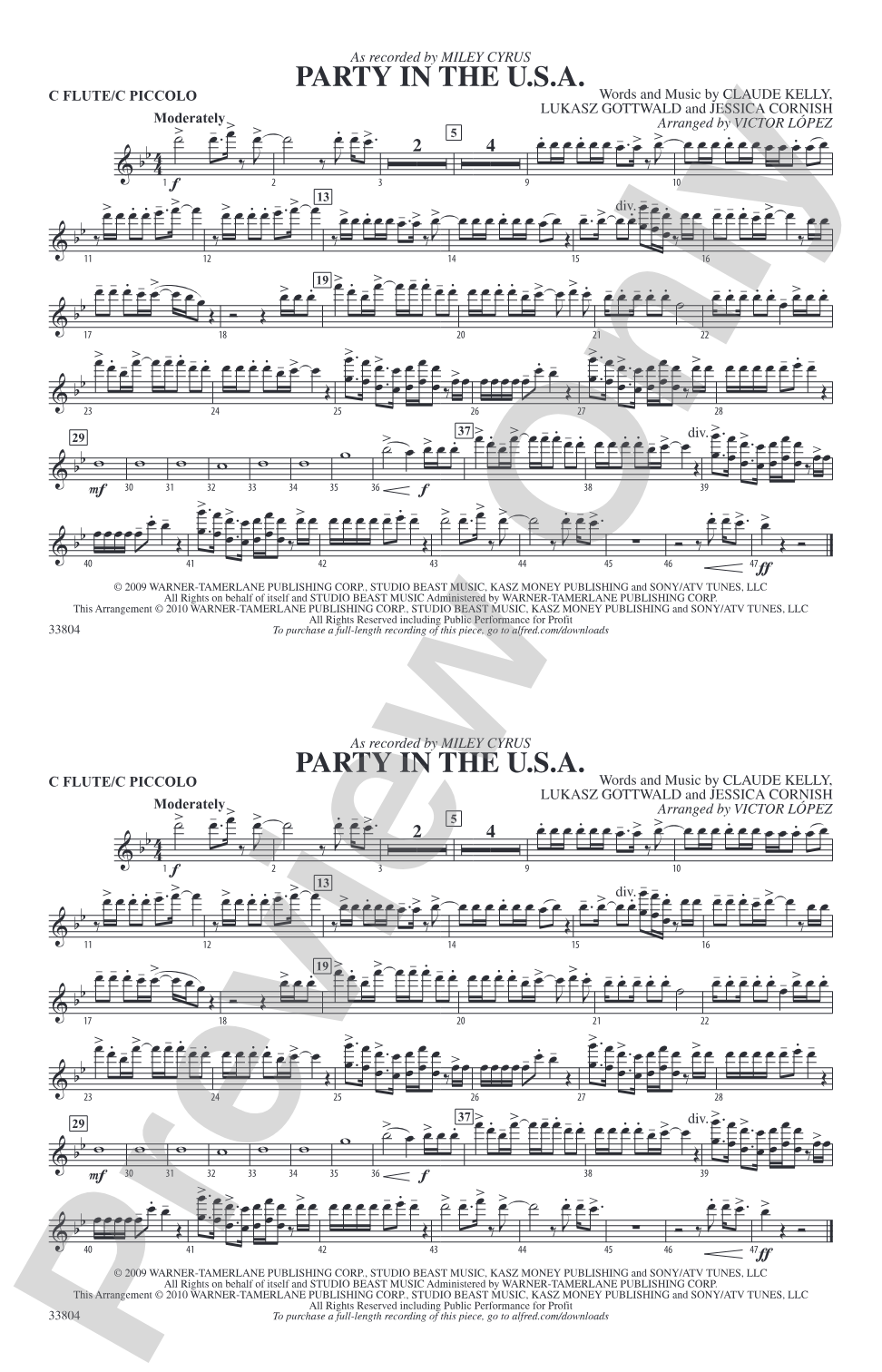 Party in the U.S.A.: Flute