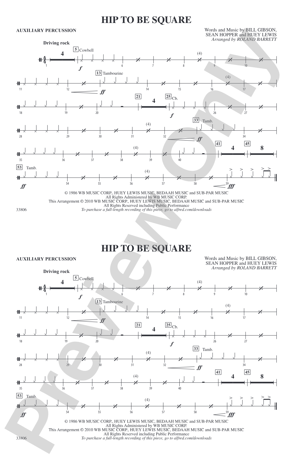 Hip to Be Square: Auxiliary Percussion