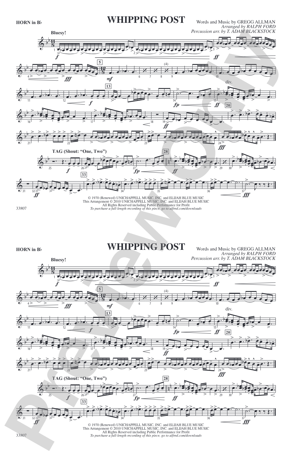 Whipping Post: Horn in B flat