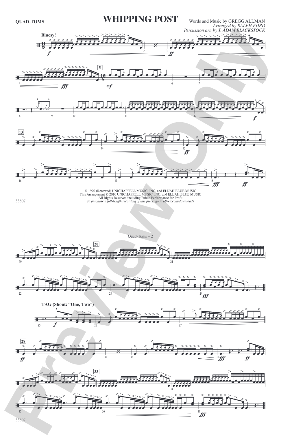 Whipping Post: Quad-Toms