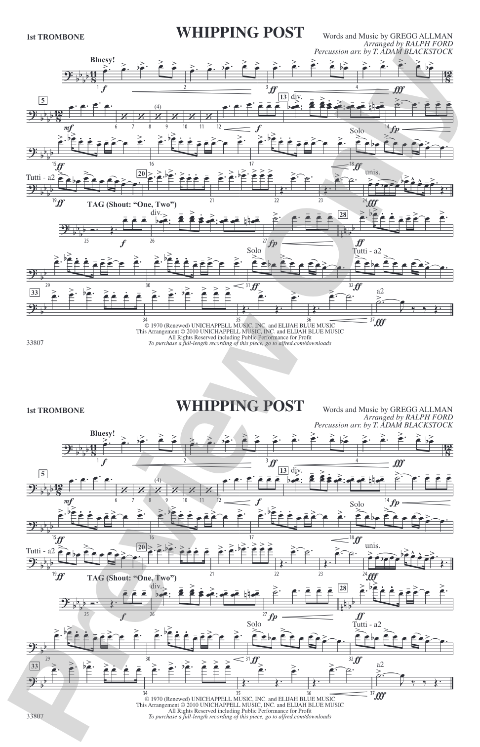 Whipping Post: 1st Trombone