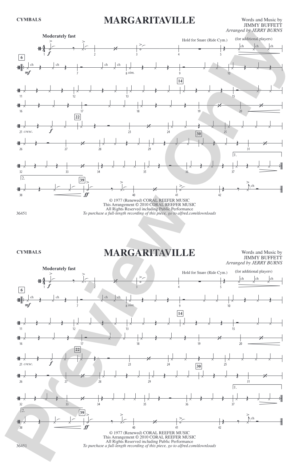 Margaritaville: Cymbals