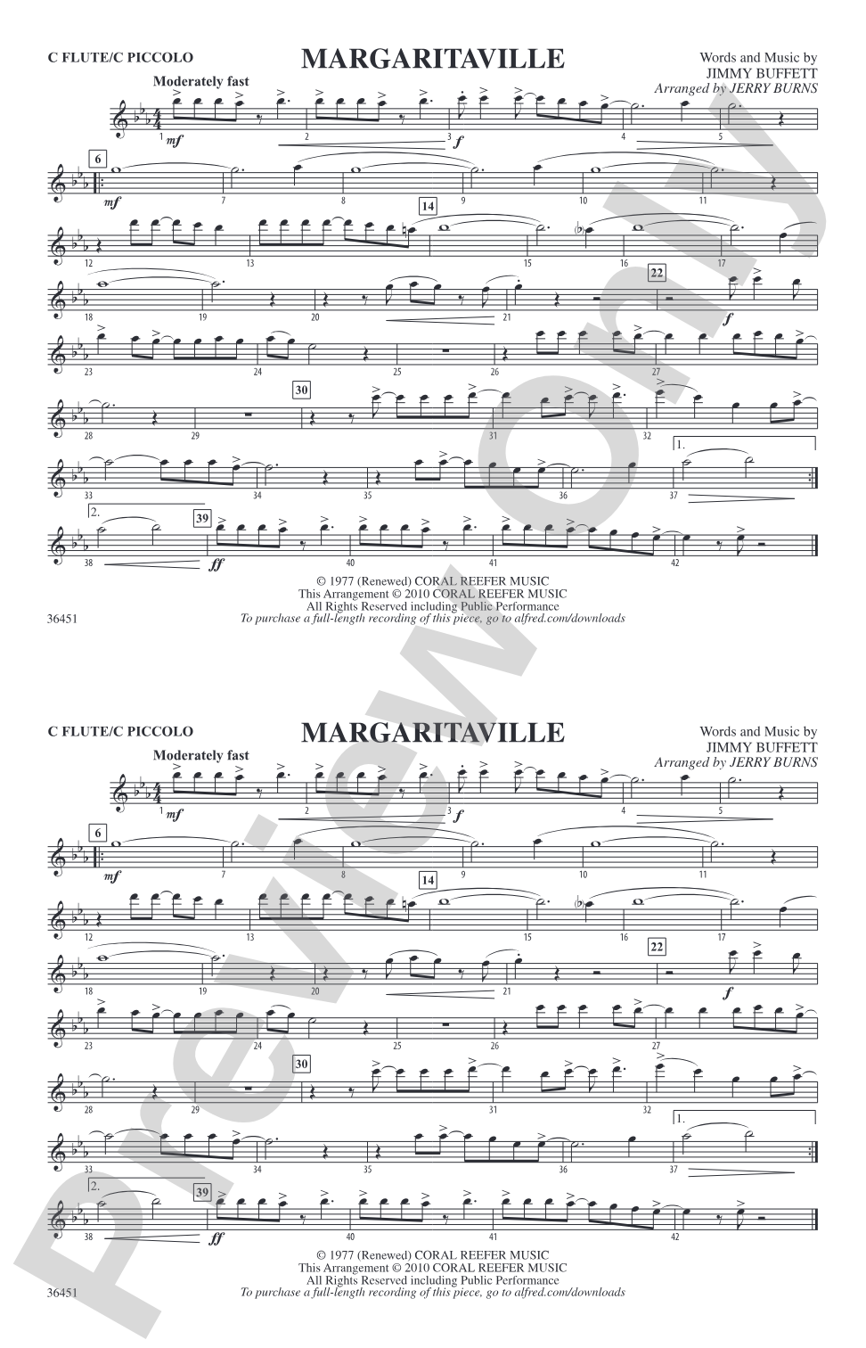 Margaritaville: Flute