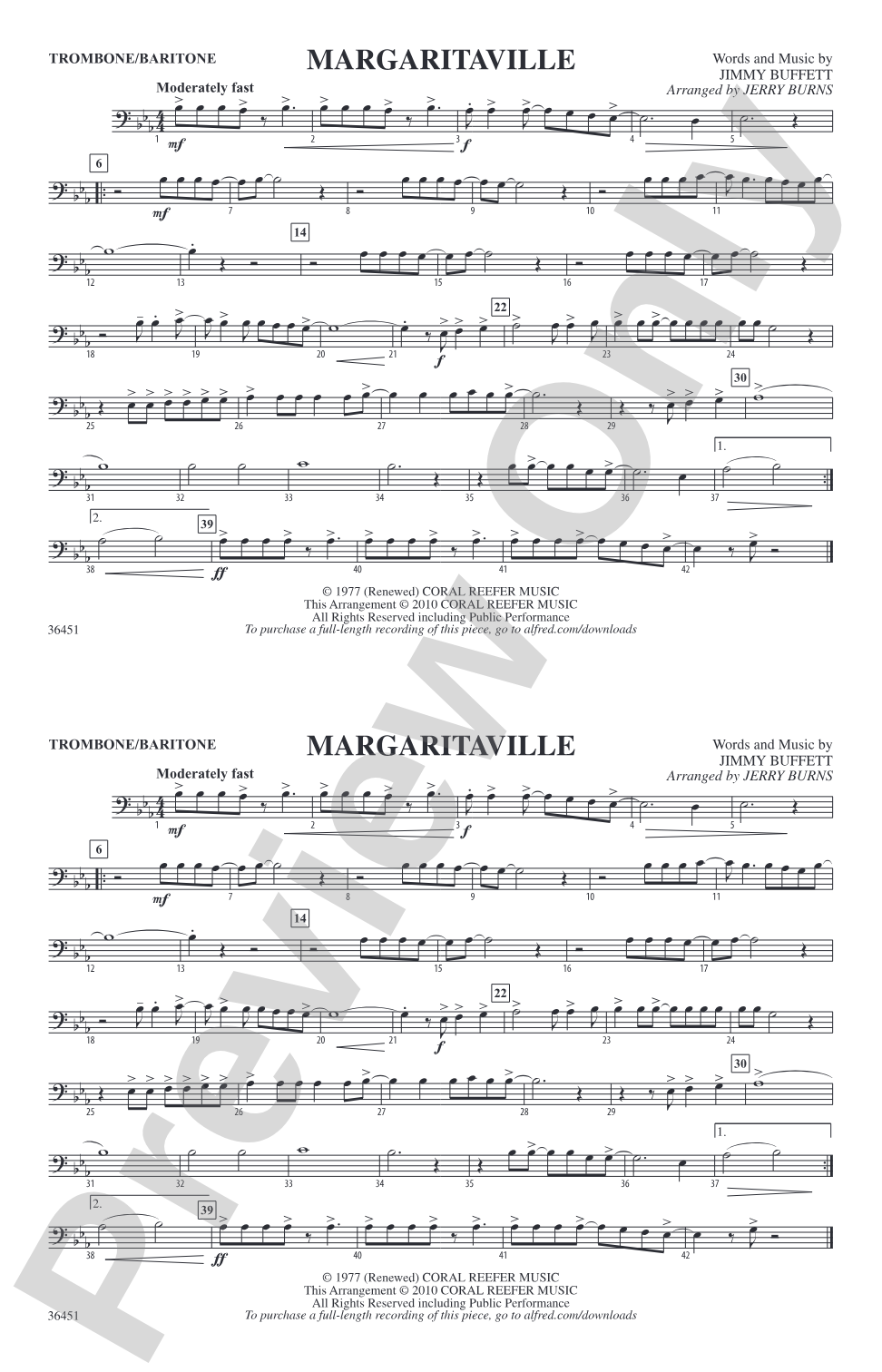 Margaritaville: 1st Trombone