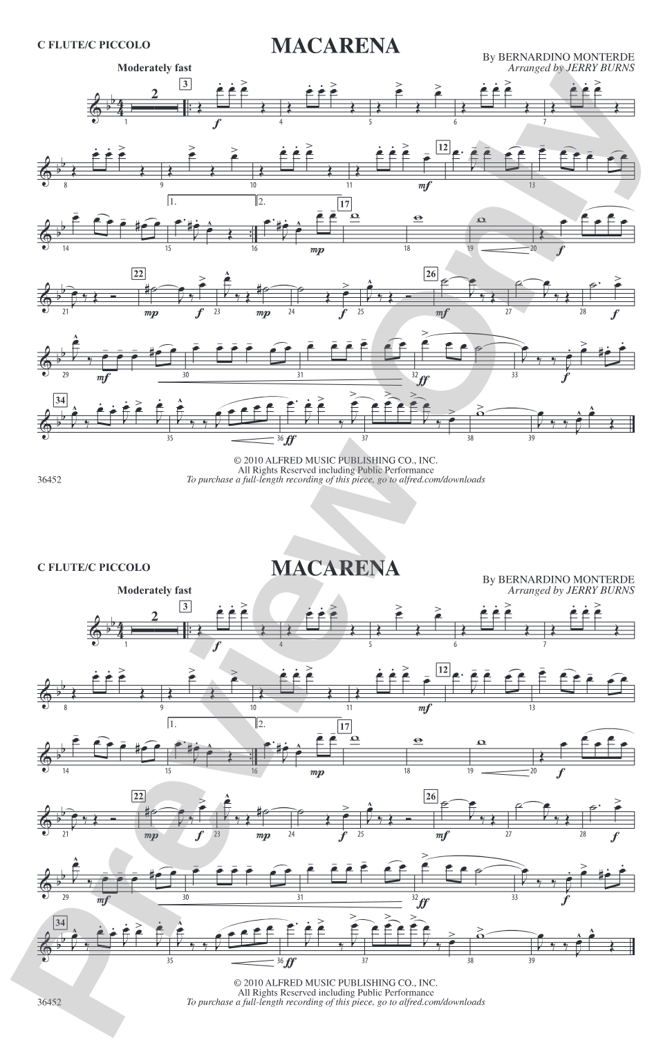 Macarena: Flute