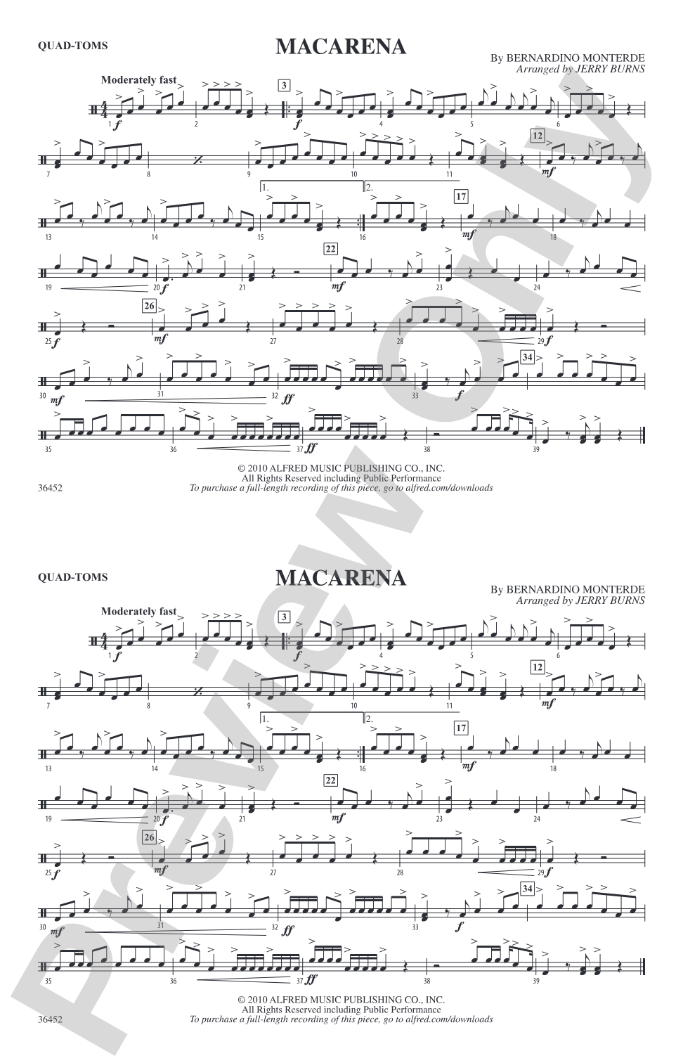 Macarena: Quad-Toms