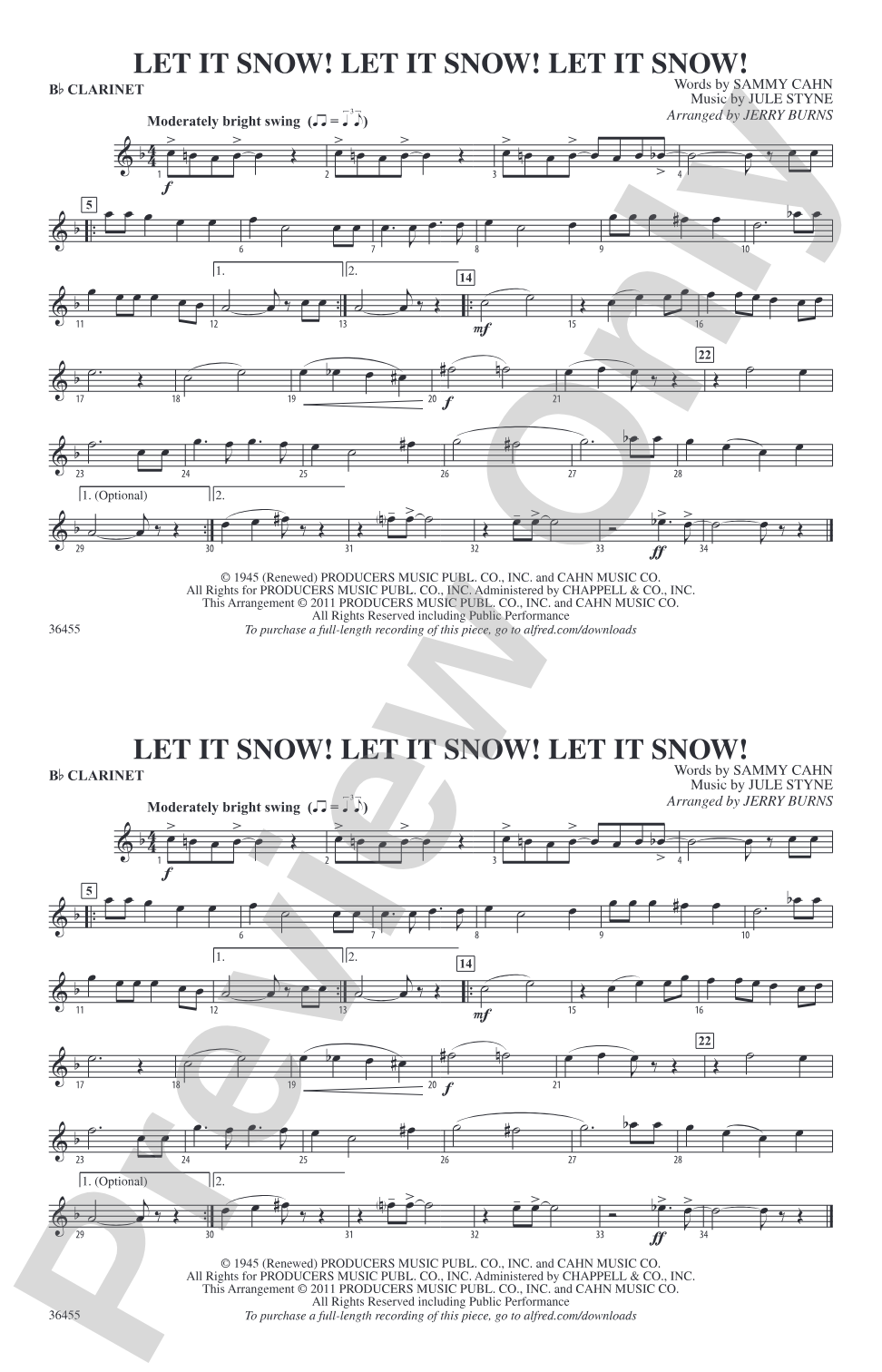 Let It Snow! Let It Snow! Let It Snow!: 1st B-flat Clarinet