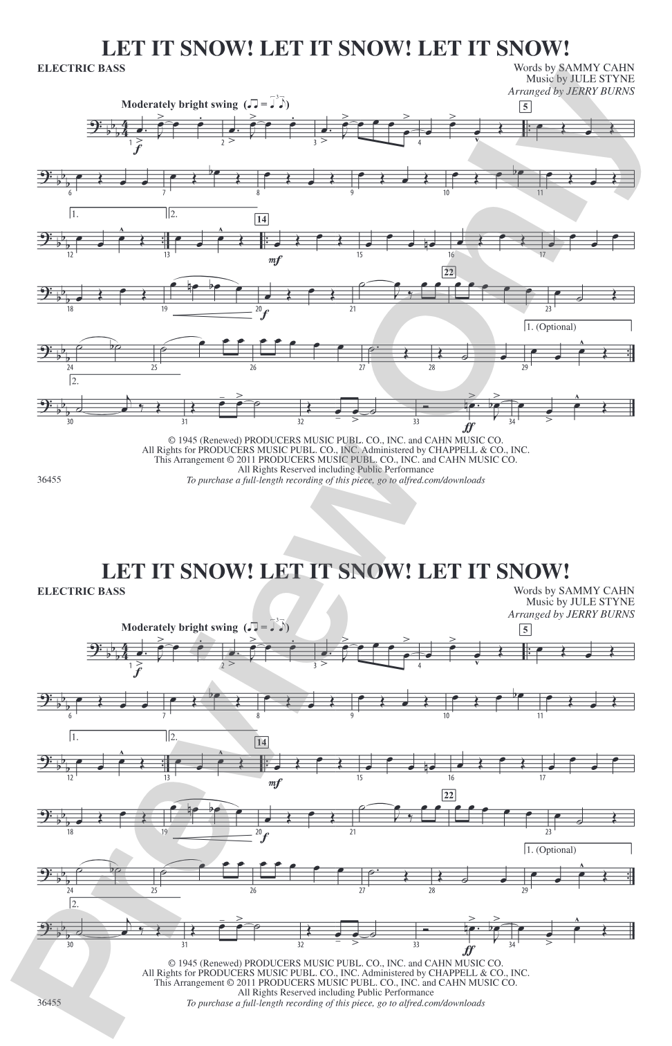Let It Snow! Let It Snow! Let It Snow!: Electric Bass