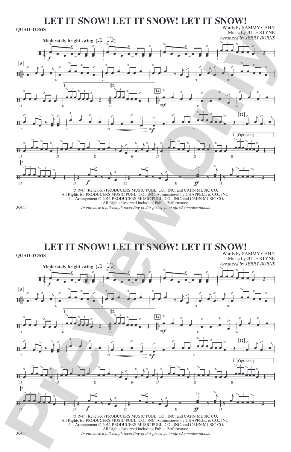Let It Snow! Let It Snow! Let It Snow!: Quad-Toms