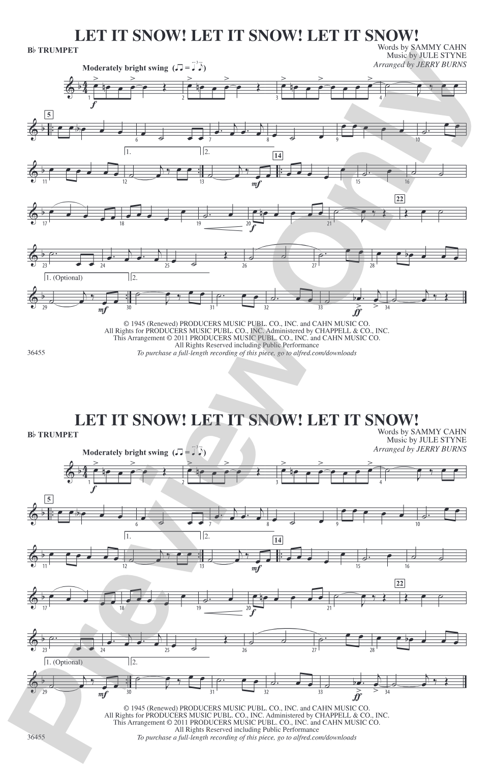 Let It Snow! Let It Snow! Let It Snow!: 1st B-flat Trumpet