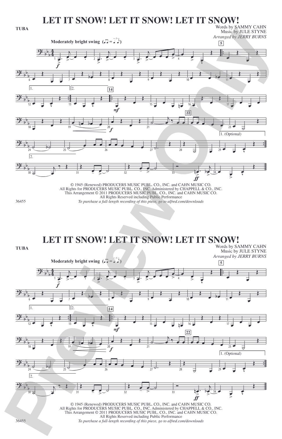 Let It Snow! Let It Snow! Let It Snow!: Tuba
