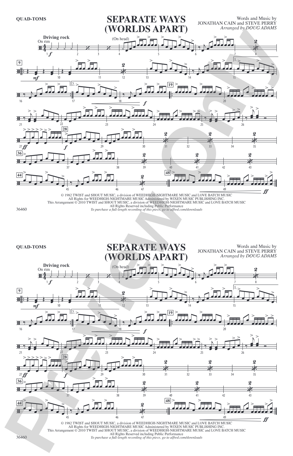 Separate Ways (Worlds Apart): Quad-Toms