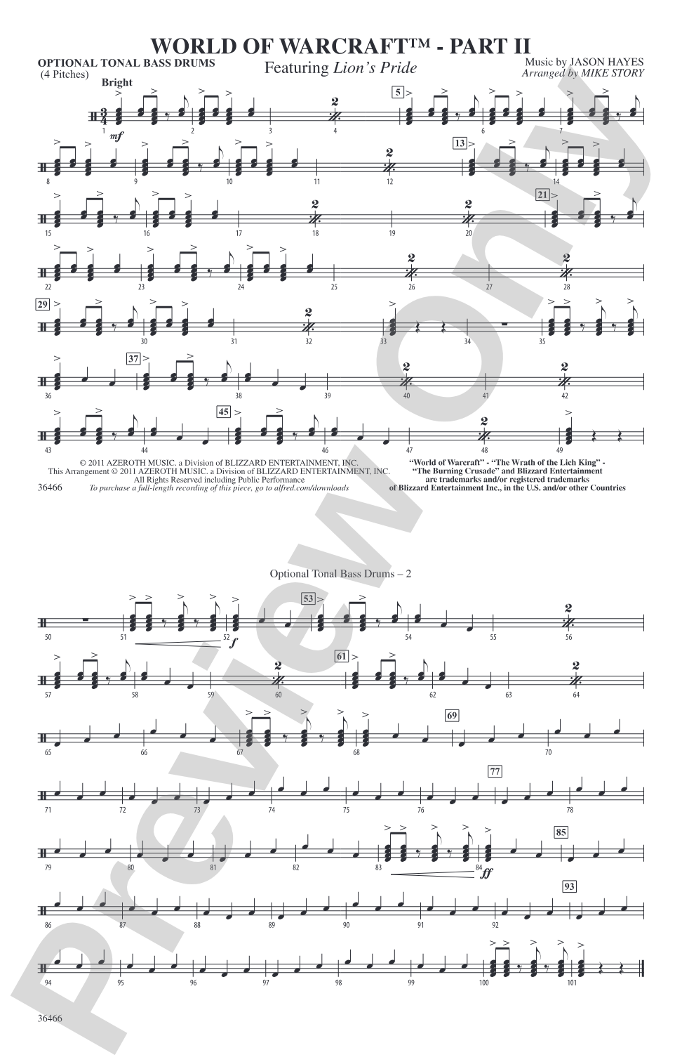 World of Warcraft, Part II: Tonal Bass Drum