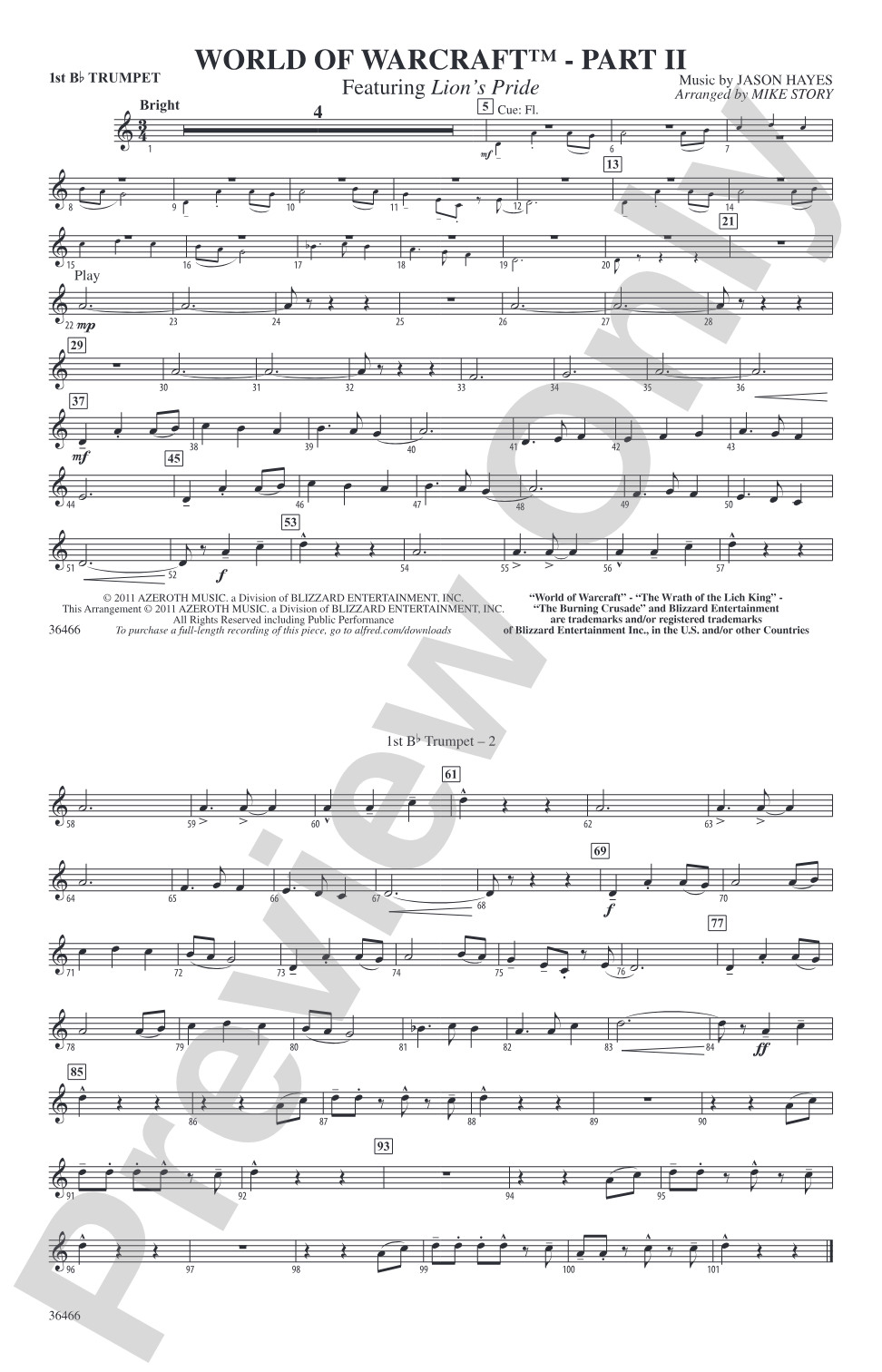 World of Warcraft, Part II: 1st B-flat Trumpet