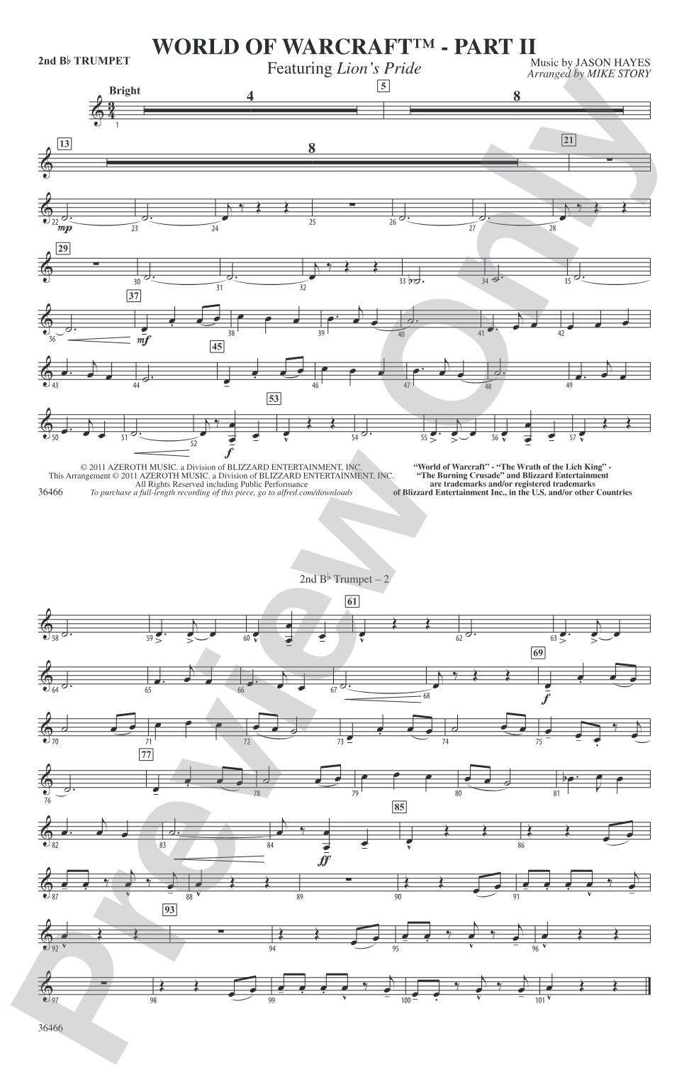 World of Warcraft, Part II: 2nd B-flat Trumpet