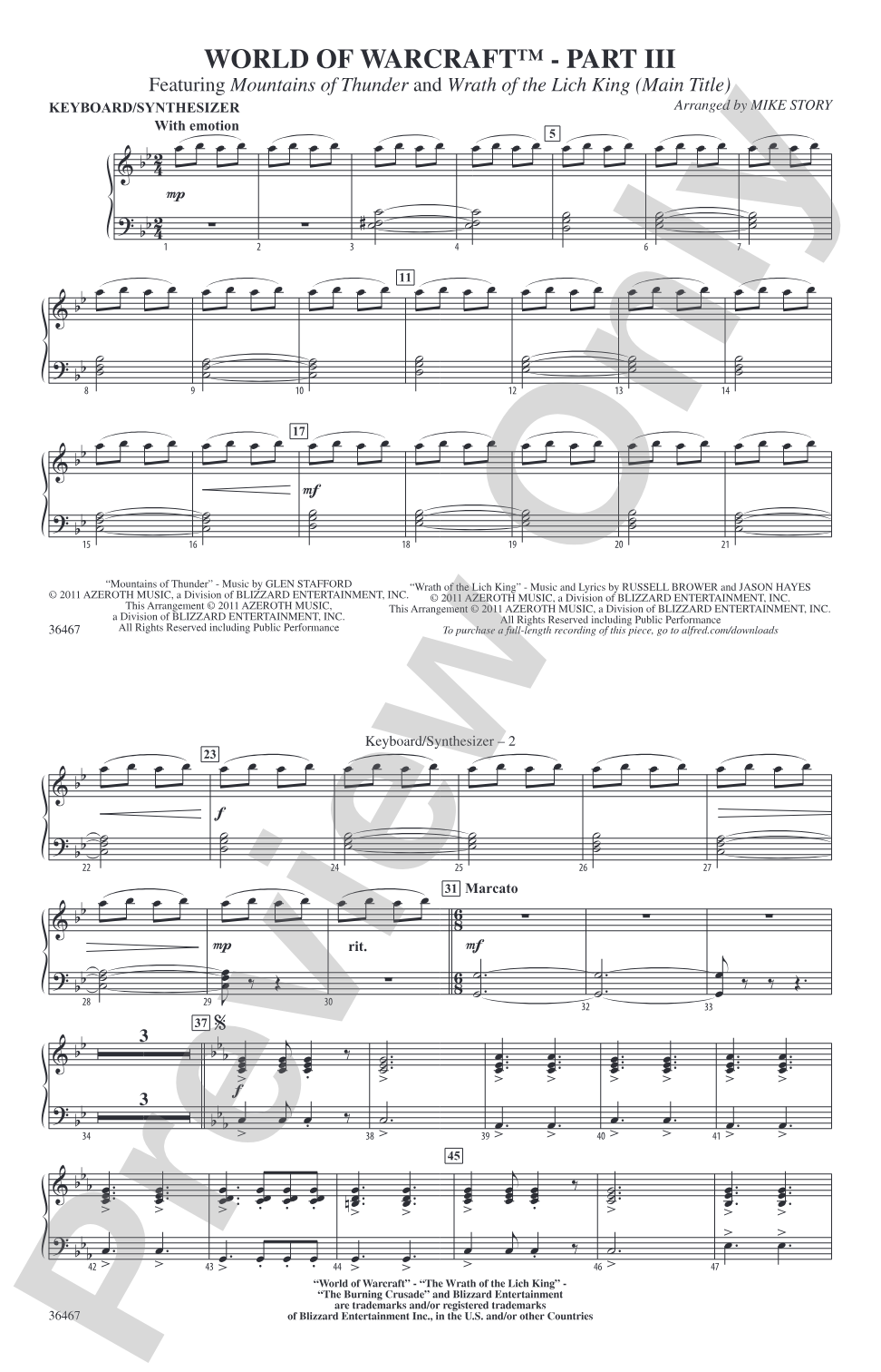 World of Warcraft, Part III: Keyboard/Synthesizer