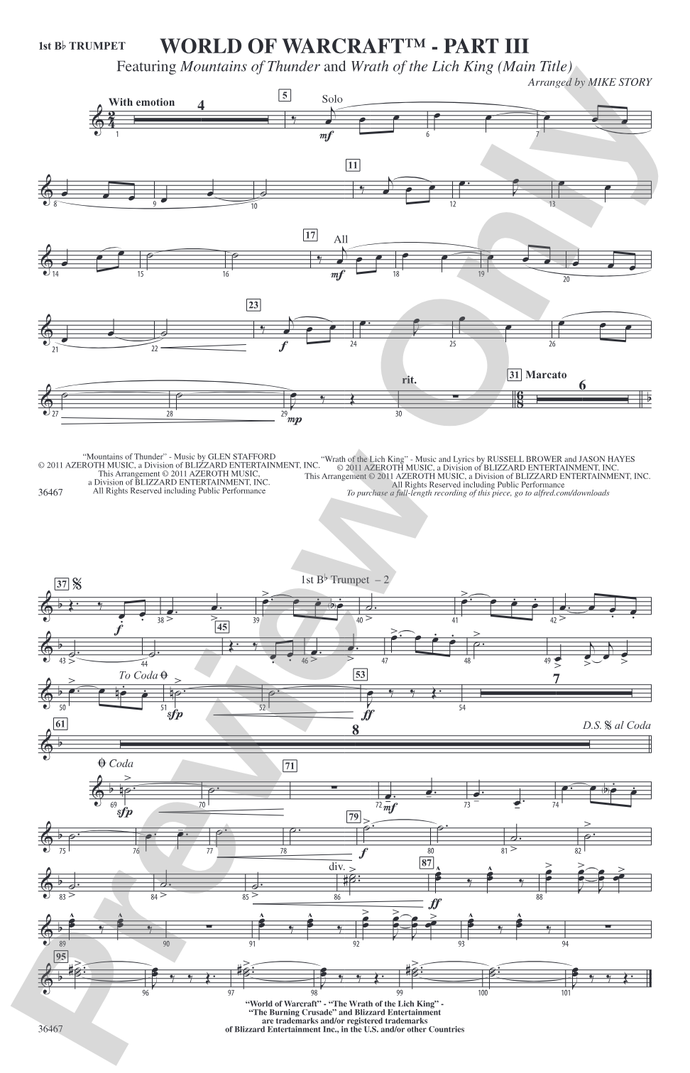 World of Warcraft, Part III: 1st B-flat Trumpet