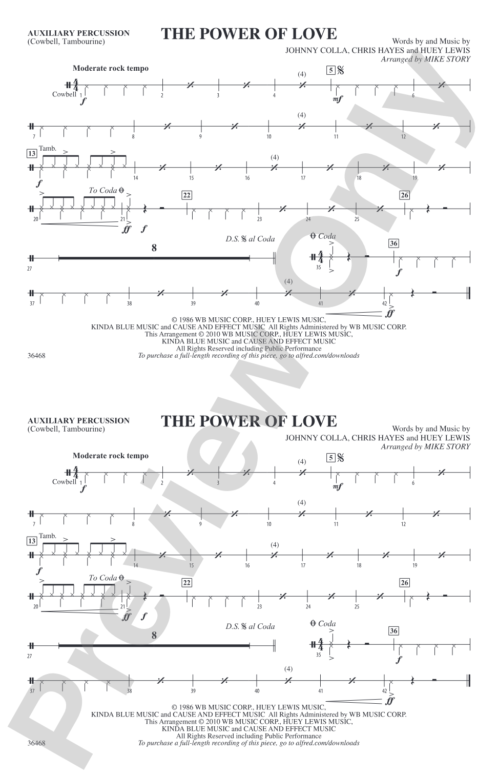 The Power of Love: Auxiliary Percussion