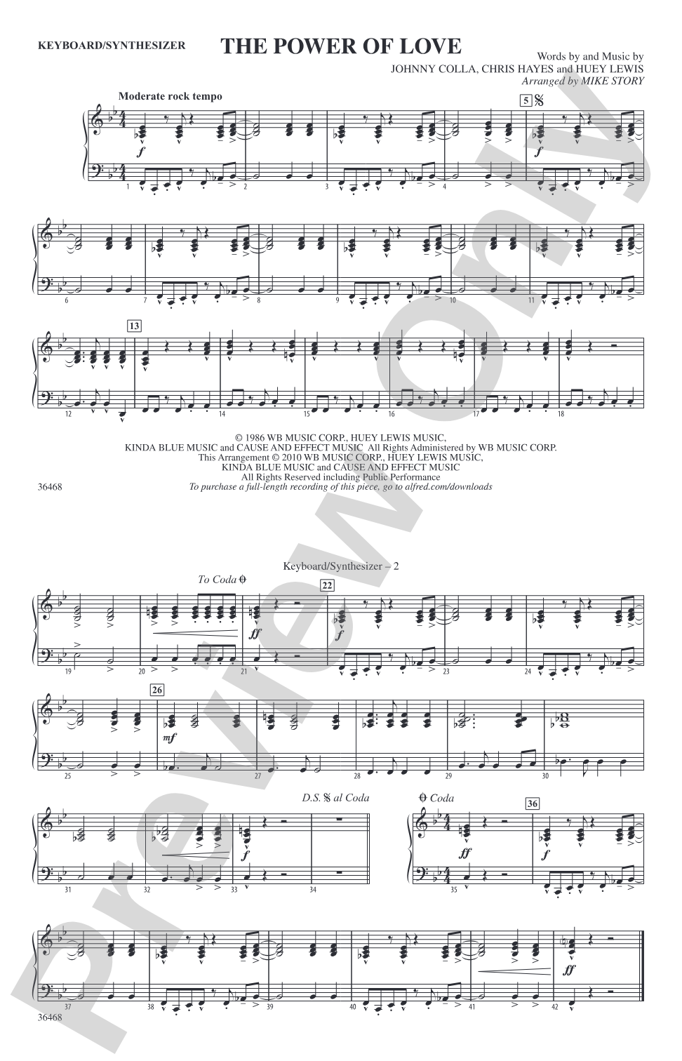 The Power of Love: Keyboard/Synthesizer