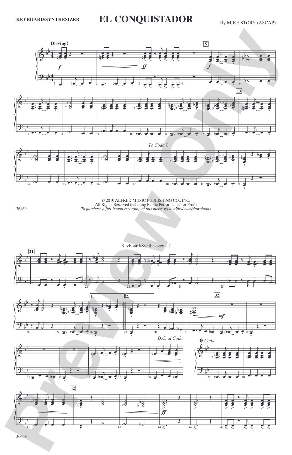 El Conquistador: Keyboard/Synthesizer
