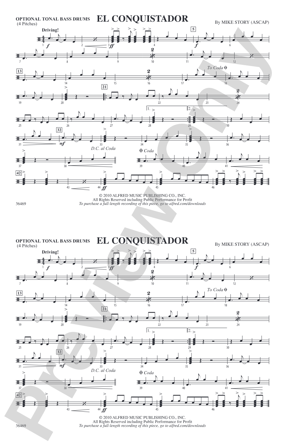 El Conquistador: Tonal Bass Drum