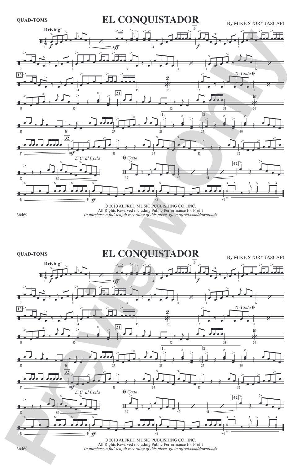 El Conquistador: Quad-Toms