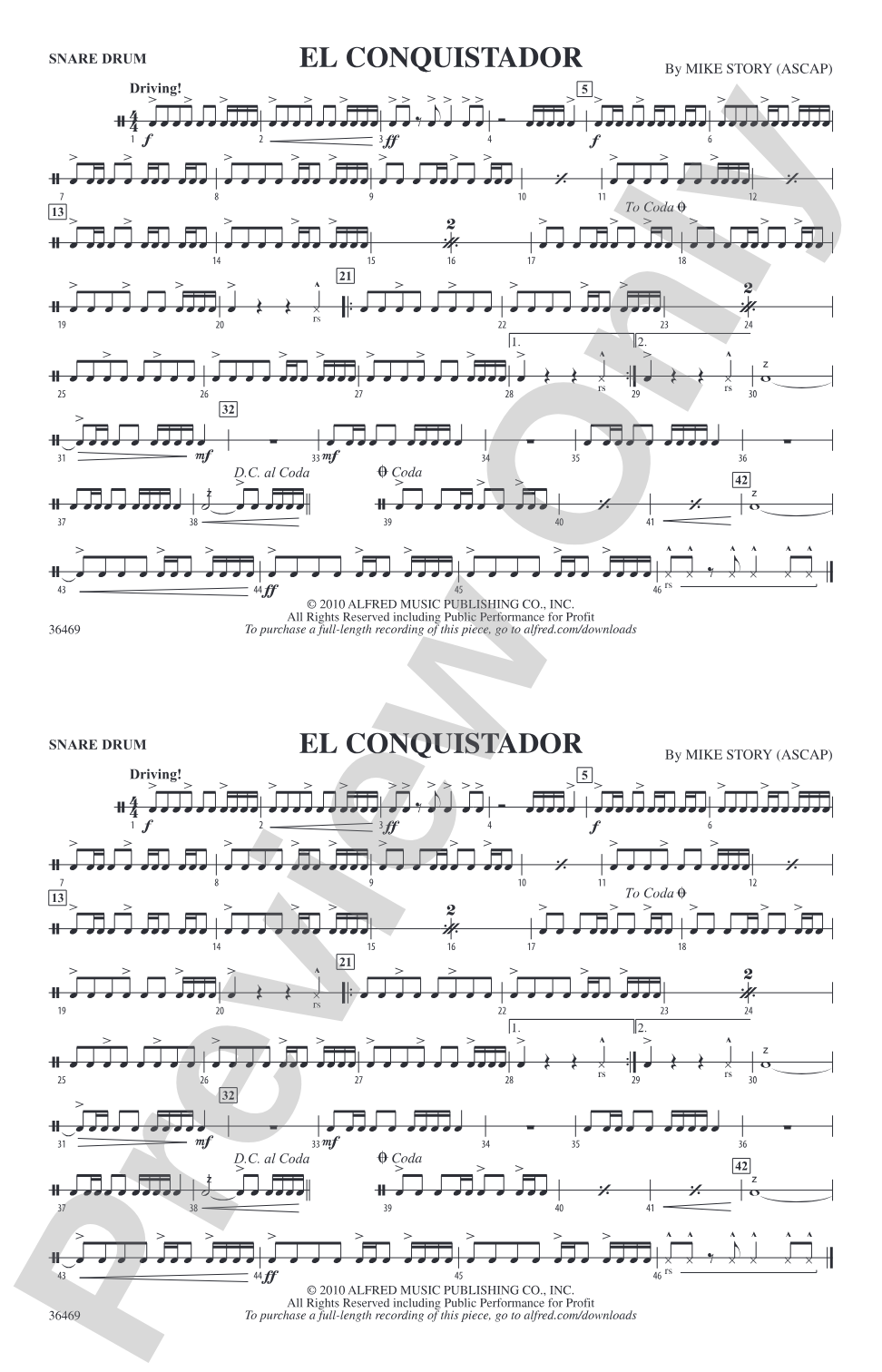 El Conquistador: Snare Drum