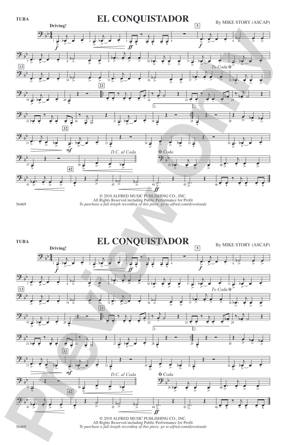 El Conquistador: Tuba