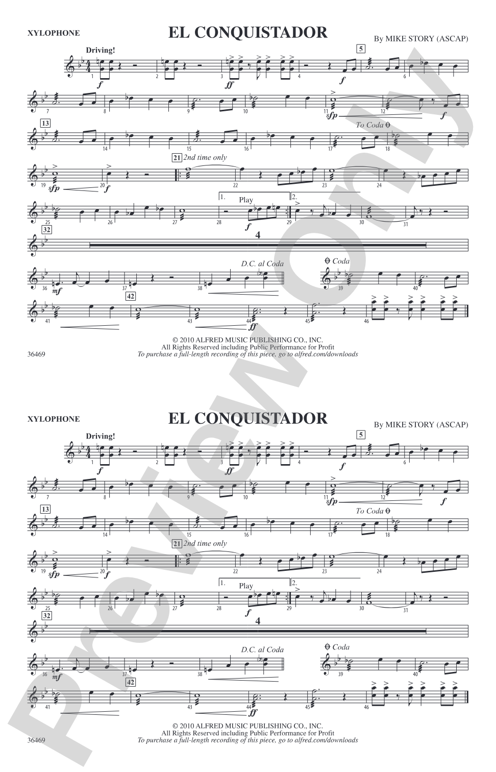 El Conquistador: Xylophone