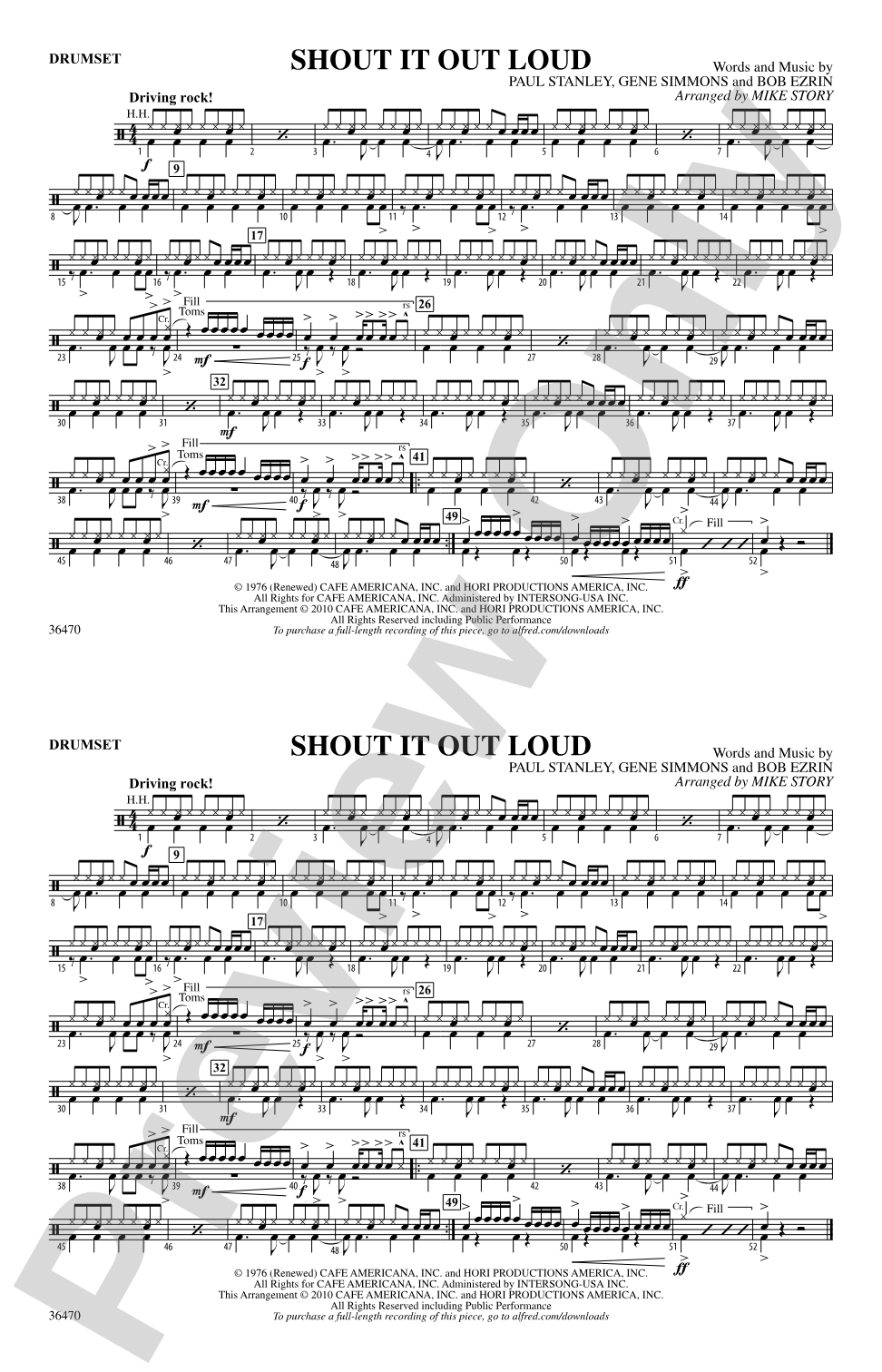 Shout It Out Loud: Drumset